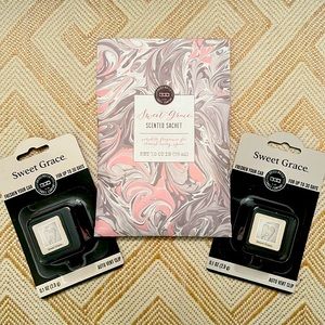 Sweet Grace Scent Set: Sachet and Car Fresheners